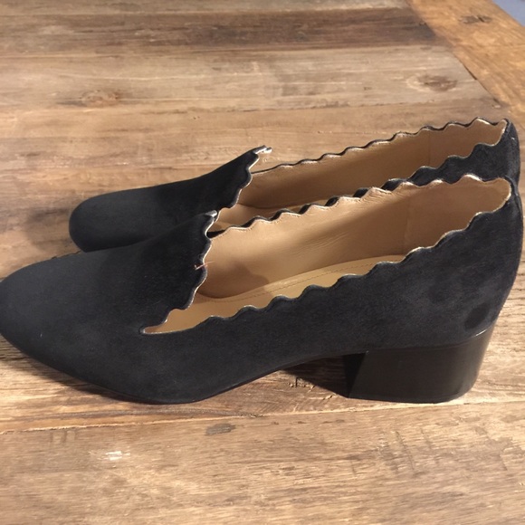 Chloé black suede Lauren scalloped pumps - Picture 4 of 8